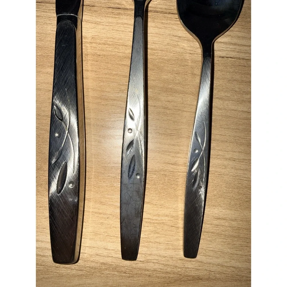 Oneida Will‎ O'Wisp Spoon Knife Forks Heirloom Cube Mark Stainless Lot of 3